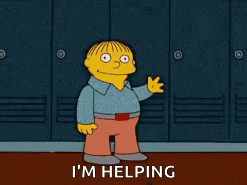 Ralph Wiggum waves: I'm Helping!
